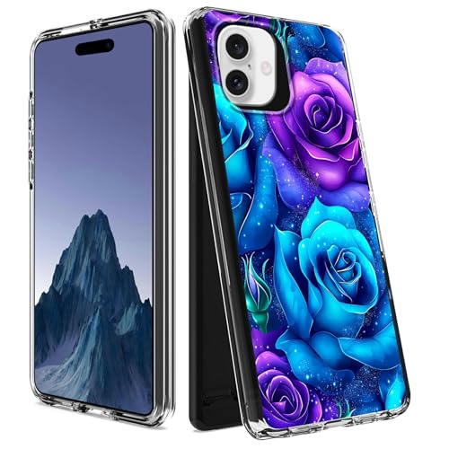 CGFGHHUY Schutzhülle für iPhone 16 Plus, transparent, zweilagig, transparent, weiches TPU + hartes Polycarbonat, stoßfest, Schutzhülle für iPhone 16 Plus 6,7 Zoll 2024 – Lila Blau Rose Blume CGFGHHUY Schutzhülle für iPhone 16 Plus, transparent, zweilagig, transparent, weiches TPU + hartes Polycarbonat, stoßfest, Schutzhülle für iPhone 16 Plus 6,7 Zoll 2024 – Lila Blau Rose Blume von CGFGHHUY