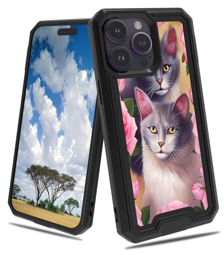 CGFGHHUY Schutzhülle für iPhone 16 Pro, 2-in-1, zweilagig, hartes Polycarbonat, weiches TPU, stoßfest, Fallschutz, Schutzhülle für iPhone 16 Pro 6,3 Zoll 2024, Rosa Rose Blume Katze CGFGHHUY Schutzhülle für iPhone 16 Pro, 2-in-1, zweilagig, hartes Polycarbonat, weiches TPU, stoßfest, Fallschutz, Schutzhülle für iPhone 16 Pro 6,3 Zoll 2024, Rosa Rose Blume Katze von CGFGHHUY