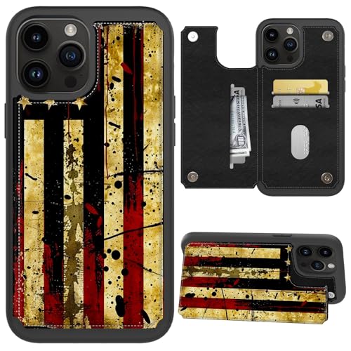 CGFGHHUY Schutzhülle für iPhone 16 Pro, Brieftaschen-Schutzhülle mit Kartenfächern und Ständer, PU-Leder, weiche TPU-Schutzhülle für iPhone 16 Pro 6,3 Zoll 2024, amerikanische Flagge CGFGHHUY Schutzhülle für iPhone 16 Pro, Brieftaschen-Schutzhülle mit Kartenfächern und Ständer, PU-Leder, weiche TPU-Schutzhülle für iPhone 16 Pro 6,3 Zoll 2024, amerikanische Flagge von CGFGHHUY