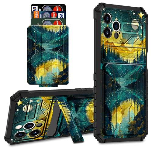 CGFGHHUY Schutzhülle für iPhone 16 Pro, Brieftaschen-Schutzhülle mit Kreditkartenfach und Ständer, zweilagig, hartes Polycarbonat, weiche TPU-Schutzhülle für iPhone 16 Pro 6,3 Zoll 2024 – Mond CGFGHHUY Schutzhülle für iPhone 16 Pro, Brieftaschen-Schutzhülle mit Kreditkartenfach und Ständer, zweilagig, hartes Polycarbonat, weiche TPU-Schutzhülle für iPhone 16 Pro 6,3 Zoll 2024 – Mond von CGFGHHUY