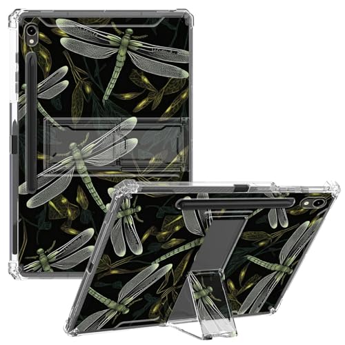 CGFGHHUY Transparente Schutzhülle für Samsung Galaxy Tab S9 27,9 cm (11 Zoll), Version 2023, schlank, leicht, Ständer, Schutzhülle, transparent, TPU, mit Stifthalter, Libelle von CGFGHHUY