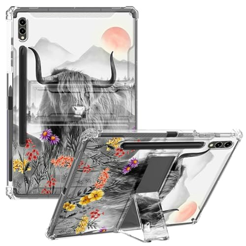 CGFGHHUY Transparente Schutzhülle für Samsung Galaxy Tab S9 FE Plus 12,5 Zoll 2023, schmal, leicht, Ständer, Schutzhülle, transparent, TPU, mit Stifthalter, Kuhblumen CGFGHHUY Transparente Schutzhülle für Samsung Galaxy Tab S9 FE Plus 12,5 Zoll 2023, schmal, leicht, Ständer, Schutzhülle, transparent, TPU, mit Stifthalter, Kuhblumen von CGFGHHUY