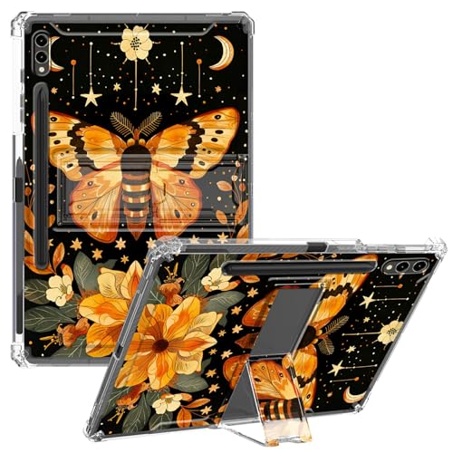 CGFGHHUY Transparente Schutzhülle für Samsung Galaxy Tab S9 Plus 12,5 Zoll 2023, schlank, leicht, Ständer, Schutzhülle, transparent, TPU, mit Stifthalter, Blumen und Schmetterlinge, Mond CGFGHHUY Transparente Schutzhülle für Samsung Galaxy Tab S9 Plus 12,5 Zoll 2023, schlank, leicht, Ständer, Schutzhülle, transparent, TPU, mit Stifthalter, Blumen und Schmetterlinge, Mond von CGFGHHUY