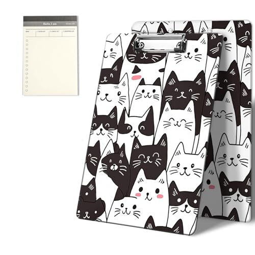 Klemmbretter mit Katzenmuster, 22,9 x 31,8 cm, Standard-A4-Klemmbrett mit flachem Metallclip und To-Do-Notizblock für Schule, Büro, Zuhause und Studenten Klemmbretter mit Katzenmuster, 22,9 x 31,8 cm, Standard-A4-Klemmbrett mit flachem Metallclip und To-Do-Notizblock für Schule, Büro, Zuhause und Studenten von CGFGHHUY
