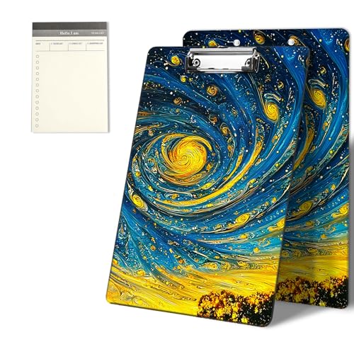 Klemmbretter mit blauem Galaxie-Muster, 22,9 x 31,8 cm, Standard-A4-Klemmbrett mit flachem Metallclip und To-Do-Notizblock für Schule, Büro, Zuhause und Studenten Klemmbretter mit blauem Galaxie-Muster, 22,9 x 31,8 cm, Standard-A4-Klemmbrett mit flachem Metallclip und To-Do-Notizblock für Schule, Büro, Zuhause und Studenten von CGFGHHUY