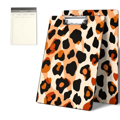Klemmbretter mit braunem Leopardenmuster, 22,9 x 31,8 cm, Standard-A4-Klemmbrett mit flachem Metallclip und To-Do-Notizblock für Schule, Büro, Zuhause und Studenten Klemmbretter mit braunem Leopardenmuster, 22,9 x 31,8 cm, Standard-A4-Klemmbrett mit flachem Metallclip und To-Do-Notizblock für Schule, Büro, Zuhause und Studenten von CGFGHHUY