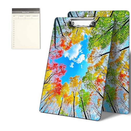 Klemmbretter mit buntem Baum-Muster, 22,9 x 31,8 cm, Standard-A4-Klemmbrett mit flachem Metallclip und To-Do-Notizblock für Schule, Büro, Zuhause und Studenten Klemmbretter mit buntem Baum-Muster, 22,9 x 31,8 cm, Standard-A4-Klemmbrett mit flachem Metallclip und To-Do-Notizblock für Schule, Büro, Zuhause und Studenten von CGFGHHUY