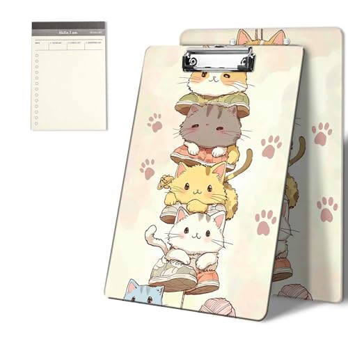 Klemmbretter mit niedlichem Katzen- und Schuhe-Muster, 22,9 x 31,8 cm, Standard-A4-Klemmbrett mit flachem Metallclip und To-Do-Notizblock für Schule, Büro, Zuhause und Studenten Klemmbretter mit niedlichem Katzen- und Schuhe-Muster, 22,9 x 31,8 cm, Standard-A4-Klemmbrett mit flachem Metallclip und To-Do-Notizblock für Schule, Büro, Zuhause und Studenten von CGFGHHUY