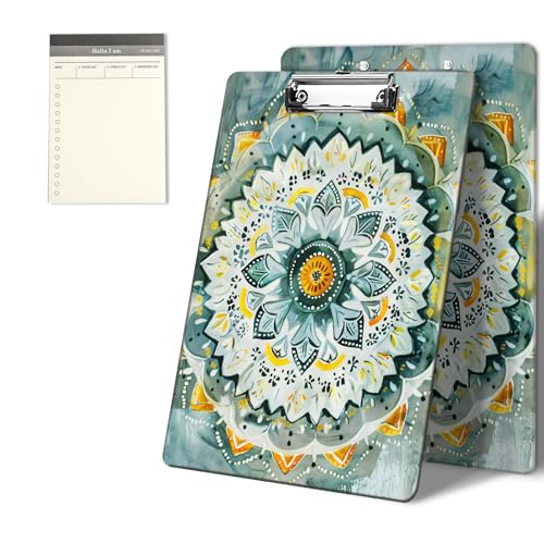 Klemmbretter mit schönem Blumenmuster, 22,9 x 31,8 cm, Standard-A4-Klemmbrett mit flachem Metallclip und To-Do-Notizblock für Schule, Büro, Zuhause und Studenten Klemmbretter mit schönem Blumenmuster, 22,9 x 31,8 cm, Standard-A4-Klemmbrett mit flachem Metallclip und To-Do-Notizblock für Schule, Büro, Zuhause und Studenten von CGFGHHUY