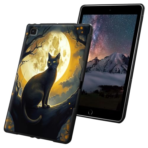 Schutzhülle für Samsung Galaxy Tab A7 Lite 22,1 cm (8,7 Zoll), dünn, leicht, weiches TPU-Silikon, rutschfest, stoßfest, schwarz, Tablet-Hülle für Samsung Galaxy Tab A7 Lite 8,7 Zoll (22,1 cm) – Katze von CGFGHHUY