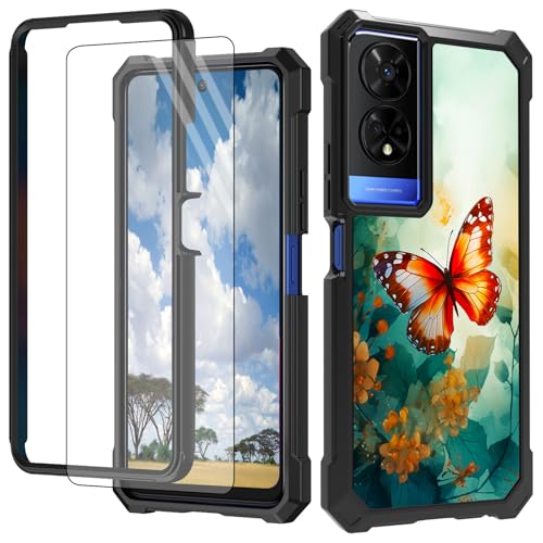 Schutzhülle für TCL 50 XE 5G T614D 16,8 cm (6,6 Zoll) 2024 mit Displayschutzfolie, Hart-PC + weiches TPU, stoßfeste Schutzhülle für TCL 50 XE 5G T614D 16,8 cm (6,6 Zoll) 2024 – Aquarell von CGFGHHUY