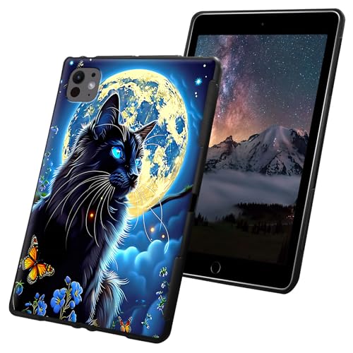 Schutzhülle für iPad Air 27,9 cm (11 Zoll), 6. Generation M2 für iPad Pro 27,9 cm (11 Zoll), 2024, 5. Generation, M4, schmal, leicht, weich, TPU, rutschfest, stoßfest, schwarze Tablet-Hülle, Motiv von CGFGHHUY