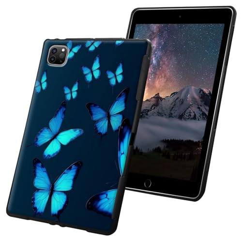 Schutzhülle für iPad Pro 27,9 cm (11 Zoll), 4. / 3. / 2. Generation für iPad Air 5. / 4. Generation, dünn, leicht, weiches TPU-Silikon, rutschfest, stoßfest, schwarze Tablet-Hülle, blaue von CGFGHHUY