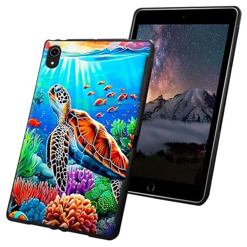 Schutzhülle für iPad der 10. Generation 2022, dünn, leicht, weiches TPU-Silikon, rutschfest, stoßfest, schwarz, Tablet-Schutzhülle für Apple iPad 10. Generation 27,7 cm (11 Zoll), Meeresschildkröte von CGFGHHUY