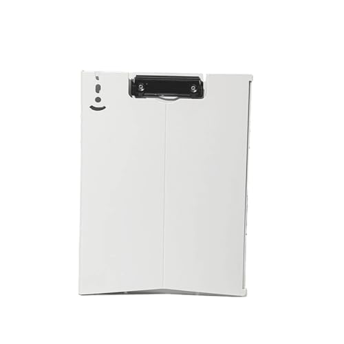 Klemmbretter 4 Stück Klemmbrett, vertikaler Ständer, Klemmbrett, A4-Aktenordner, Bürobedarf, Studenten-Schreibblock, Besprechungsnotizenhalter mit Stift-Clip-Design Für die Ablage von Dokumenten(WHITE von CGUOHU