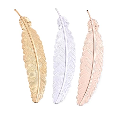 Lesezeichen Metall 3pcs/set Metal Feather Bookmark 23 * 114mm Three Color Feather Plumage Charms Pendants Bookmark For Books For DIY Jewelry Metal Feather Bookmarks Lesezeichen Metall 3pcs/set Metal Feather Bookmark 23 * 114mm Three Color Feather Plumage Charms Pendants Bookmark For Books For DIY Jewelry Metal Feather Bookmarks von CGUOHU