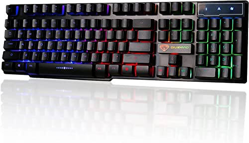 CGZZ Gaming-Tastatur, PIPRE PC-Gaming-Tastatur PS4-Gaming-Tastatur Kabelgebundene USB-Gaming-Tastatur mit LED-Hintergrundbeleuchtung für PC/Laptop / PS4 / Xbox One von CGZZ