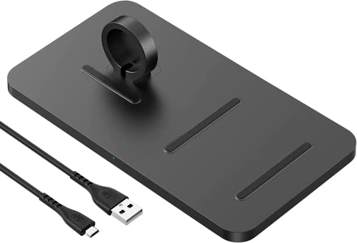 CGZZ Induktive Ladestation, 15w, 2 in 1 Wireless Charger, kabelloses Ladegerät Kompatibel mit i/Phone 13/12/11/XS/XR/X/8P, airpods 2/pro, Apple Watch, Samsung S21 Ultra/S20, schwarz von CGZZ