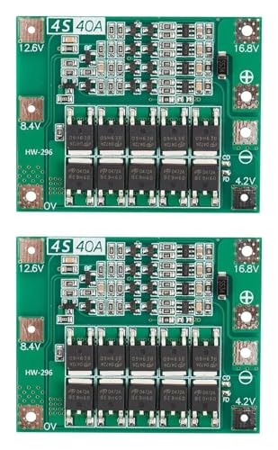 PCB Platte PCB Lade-Schutzteile Zubehör 2X 4S 40A Li-Ionen-Lithiumbatterie 18650 Ladegerät PCB BMS Schutzplatine for Bohrmotor 14,8 V 16,8 V Lipo-Zellenmodul von CHAASDEOM