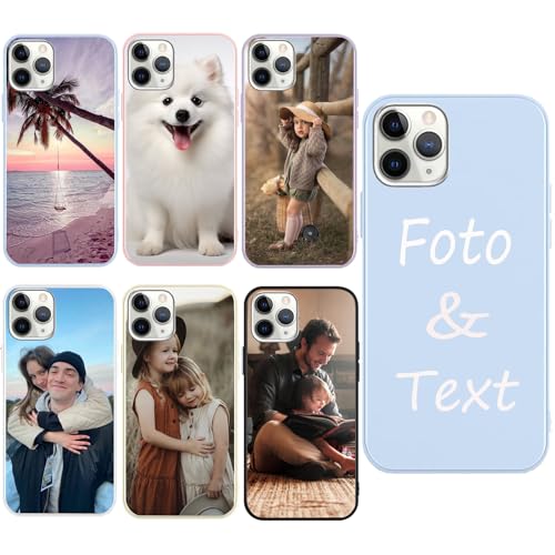 CHABDA Personalisierte Handyhülle für iPhone 14 Hülle Personalisiert,Blau Hülle mit Eigenem Foto Bedrucken Bild Text Individuelle Schutzhülle Selbst Gestalten für iPhone 14 CHABDA Personalisierte Handyhülle für iPhone 14 Hülle Personalisiert,Blau Hülle mit Eigenem Foto Bedrucken Bild Text Individuelle Schutzhülle Selbst Gestalten für iPhone 14 von CHABDA