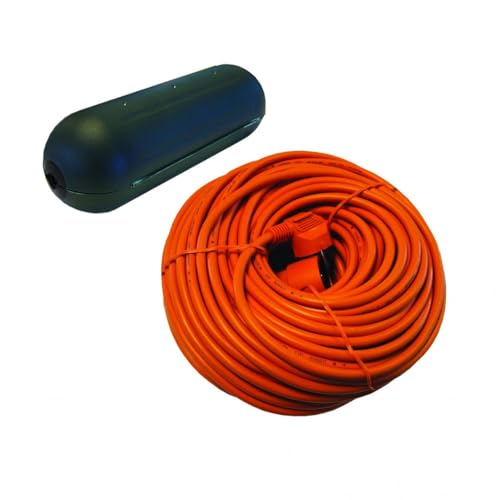 20m Kabelschutzgehäuse wasserdicht + Verlängerungskabel orange von CHACON