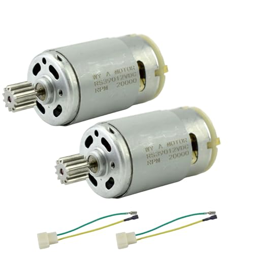 CHANCS 2PCS RS390 Elektromotor DC 12V 20000RPM 12 Zahnrad Motor für Spielzeug Auto Zubehör Dreirad Motorrad Kinderwagen mit Replace RS-380 CHANCS 2PCS RS390 Elektromotor DC 12V 20000RPM 12 Zahnrad Motor für Spielzeug Auto Zubehör Dreirad Motorrad Kinderwagen mit Replace RS-380 von CHANCS