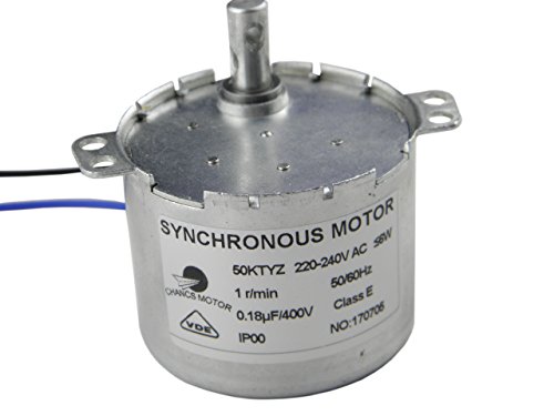 CHANCS 50KTYZ Permanentmagnet Synchron Getriebemotor AC 220V 1U/min 30Kgf.cm Drehmoment Langsamer Motor Hifh Drehmomentmotor Motor Dauermagnet von CHANCS