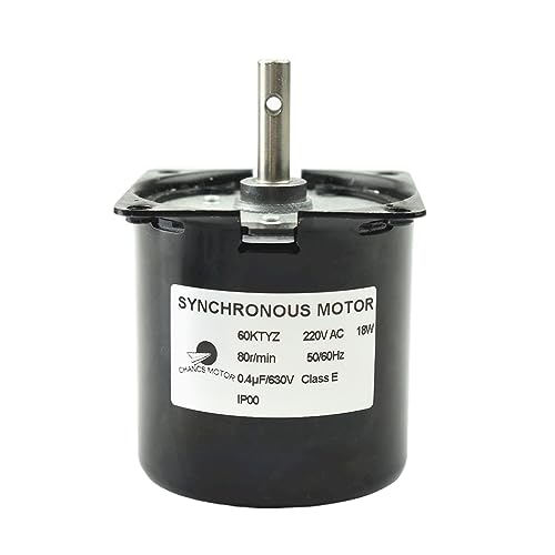 CHANCS 60KTYZ AC Getriebemotoren 220V 80RPM CW/CCW Barbecue mit hohem Drehmoment Mini-Getriebe Elektromotor von CHANCS