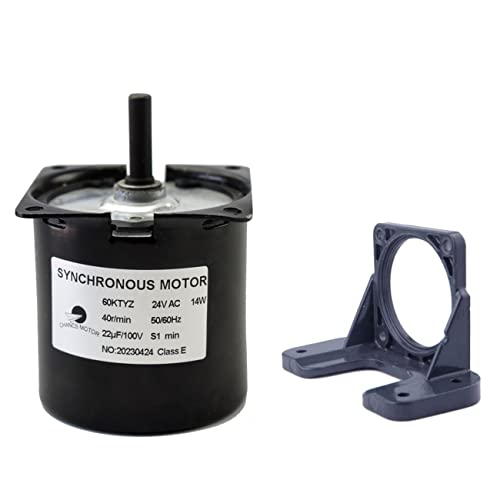 CHANCS 60KTYZ Permanentmagnet-Synchron-Getriebemotor 24V AC 14W 40RPM CW/CCW Mini-Elektro-Getriebemotor für Grillgeräte mit Halterung CHANCS 60KTYZ Permanentmagnet-Synchron-Getriebemotor 24V AC 14W 40RPM CW/CCW Mini-Elektro-Getriebemotor für Grillgeräte mit Halterung von CHANCS
