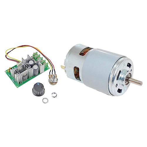 CHANCS Elektromotor 775 12V DC Motor 4000RPM DC 24V 8000RPM mit mit PWM einstellbarem umkehrbarem DC-Motor-Drehzahlregler für Kreissäge von CHANCS