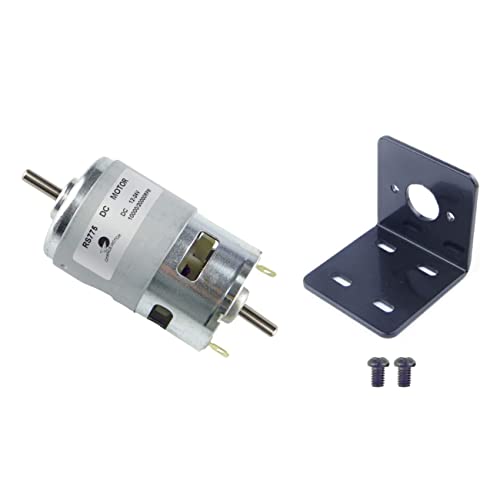 CHANCS Elektrowerkzeug 775 DC Motor Doppelwelle 12V 10000RPM 24V 20000RPM mit festem Sitz für Mini-Tischkreissäge von CHANCS