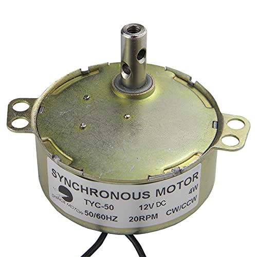 CHANCS Kleiner Elektromotor TYC-50 12V DC 20-24RPM CW/CCW 4W Drehendes Getriebe für Mikrowellenherd Drehmoment 1.2kg.cm CHANCS Kleiner Elektromotor TYC-50 12V DC 20-24RPM CW/CCW 4W Drehendes Getriebe für Mikrowellenherd Drehmoment 1.2kg.cm von CHANCS