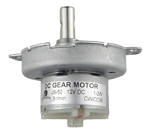 CHANCS Metall Außen Untersetzungsgetriebe DC 12V JS-50 3RPM CW/CCW Mini DC Getriebe Motor Drehmoment 8Kg.cm von CHANCS