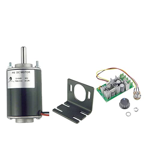 CHANCS Mini-Elektro-Permanentmagnetmotor CH-3420 24V DC 7000RPM mit 20A PWM DC-Motor-Drehzahlregler mit Halterung CHANCS Mini-Elektro-Permanentmagnetmotor CH-3420 24V DC 7000RPM mit 20A PWM DC-Motor-Drehzahlregler mit Halterung von CHANCS