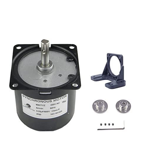 CHANCS Moteur à engrenage synchrone à aimant permanent Grand couple Petit moteur 60KTYZ 220V 5RPM CW/CCW avec support fixe et accouplement à bride CHANCS Moteur à engrenage synchrone à aimant permanent Grand couple Petit moteur 60KTYZ 220V 5RPM CW/CCW avec support fixe et accouplement à bride von CHANCS