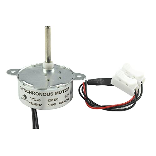 CHANCS Synchronmotor TYC-40 DC 12V 5RPM Schaftlänge 33mm für Weihnachtsdekoration Mikromotor von CHANCS