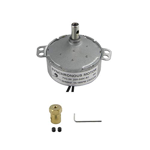 CHANCS Synchronmotor TYC-50 220 V 15–18 U/min mit 7 mm flexiblem Kupplungsstecker Elektromotor Plattentellergetriebe für Mikrowellenherd CHANCS Synchronmotor TYC-50 220 V 15–18 U/min mit 7 mm flexiblem Kupplungsstecker Elektromotor Plattentellergetriebe für Mikrowellenherd von CHANCS