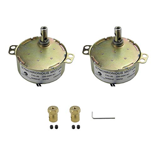 CHANCS Synchronmotor TYC-50 220 V Plattenspielermotor 5–6 U/min mit 7 mm flexiblem Kupplungsstecker Elektromotor Plattenspielergetriebe für Becherwender Handgefertigt 2 STÜCKE von CHANCS