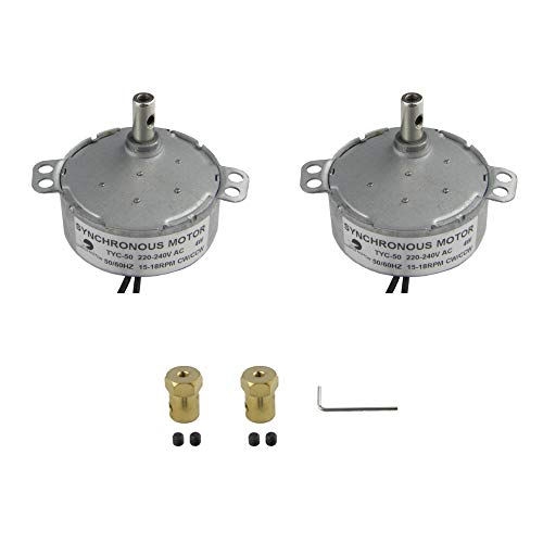 CHANCS TYC-50 220 V Synchronmotor 15–18 U/min mit Elektromotor 7 mm flexibler Kupplungsstecker Plattentellergetriebe für Mikrowellenherd 2 Stück CHANCS TYC-50 220 V Synchronmotor 15–18 U/min mit Elektromotor 7 mm flexibler Kupplungsstecker Plattentellergetriebe für Mikrowellenherd 2 Stück von CHANCS