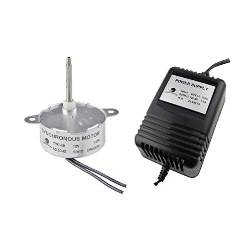CHANCS TYC40 12V AC 5 U/min Welle 35mm Synchronmotor Mit Wechselstromversorgung - Eingang 220V Ausgang AC 12V Zum Weihnachtsdekoration von CHANCS