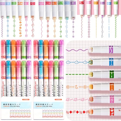 CHANGYUE Border Pen Highlighter Stift Graffiti Stift for Planer Scrapbook School Supplies (C) von CHANGYUE