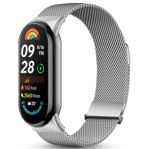 CHANRASI Armband Kompatibel mit Xiaomi Mi Band 9/8 Damen Herren,Einstellbar Metall Armbänder aus Edelstahl für Xiaomi Mi Band 9/8 CHANRASI Armband Kompatibel mit Xiaomi Mi Band 9/8 Damen Herren,Einstellbar Metall Armbänder aus Edelstahl für Xiaomi Mi Band 9/8 von CHANRASI