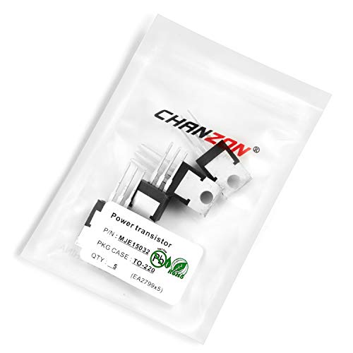 Chanzon 10 Stück MJE15032 MJE15033 (5 Stück MJE15032 + 5 Stück MJE15033) TO-220 Bipolar Junction Transistor Sortiment - BJT PNP + NPN Neues Original von CHANZON