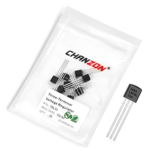 Chanzon 10pcs 78L33 TO-92 Spannungsregler-Transistor mit drei Anschlüssen von CHANZON