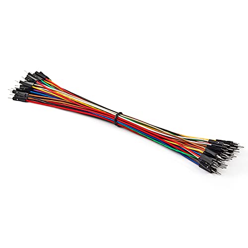 Chanzon 40 STK. 20 cm lang Male-Male Jumper Wire Kabel Leitungsverbinder Solderless Mehrfarbig für Arduino Raspberry Pi Elektronisches Steckbrett Protoboard PCB Board von CHANZON