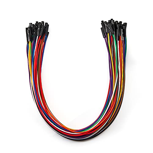 Chanzon 40 STK. 30cm lang Female-Female Jumper Wire Kabel Leitungsverbinder Solderless Mehrfarbig für Arduino Raspberry Pi Elektronisches Steckbrett Protoboard PCB Board von CHANZON