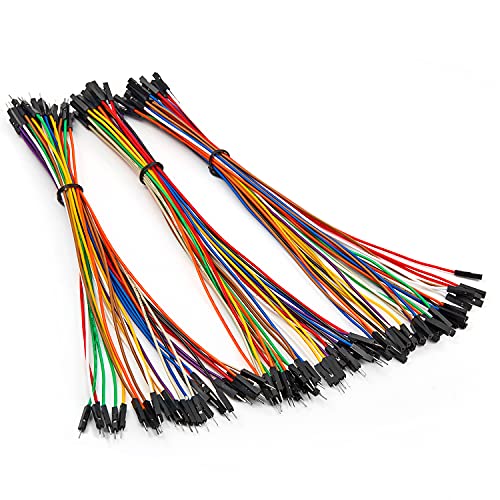 Chanzon 90 STK. (30 STK. x 3 Typen: M-M M-F F-F) 10cm lang Jumper Wire Kabel Connector Kit Set Male Female Solderless Mehrfarbig für Arduino Raspberry Pi Elektronisches Steckbrett Protoboard PCB Board von CHANZON