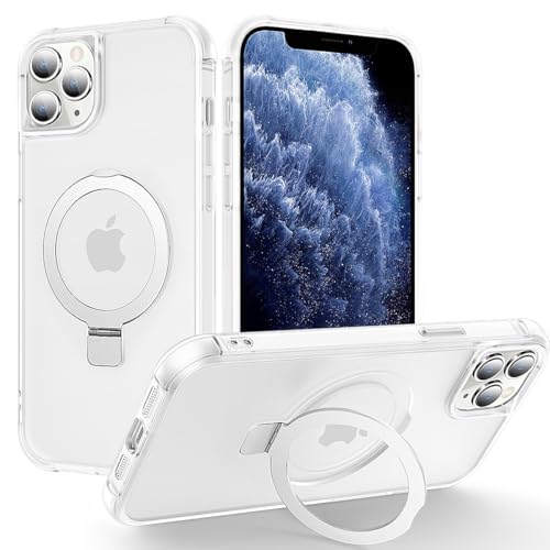 CHAOFEnG Magnetische Schutzhülle für iPhone 11 Pro Max, mit Ständer, militärische Qualität, Falltest, kompatibel mit Magneten, Ring, durchscheinend, schlank, harte Rückseite, weicher Rand, Weiß CHAOFEnG Magnetische Schutzhülle für iPhone 11 Pro Max, mit Ständer, militärische Qualität, Falltest, kompatibel mit Magneten, Ring, durchscheinend, schlank, harte Rückseite, weicher Rand, Weiß von CHAOFEnG