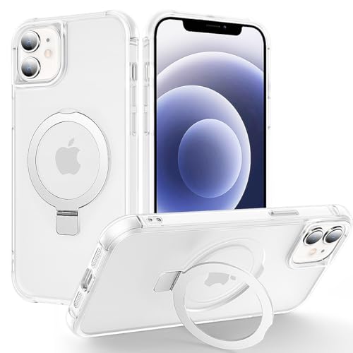 CHAOFEnG Magnetische Schutzhülle für iPhone 12/12 Pro, mit Ständer, militärische Qualität, Falltest, kompatibel mit Magneten, Ring, durchscheinend, schlank, harte Rückseite, weicher Rand, Weiß CHAOFEnG Magnetische Schutzhülle für iPhone 12/12 Pro, mit Ständer, militärische Qualität, Falltest, kompatibel mit Magneten, Ring, durchscheinend, schlank, harte Rückseite, weicher Rand, Weiß von CHAOFEnG