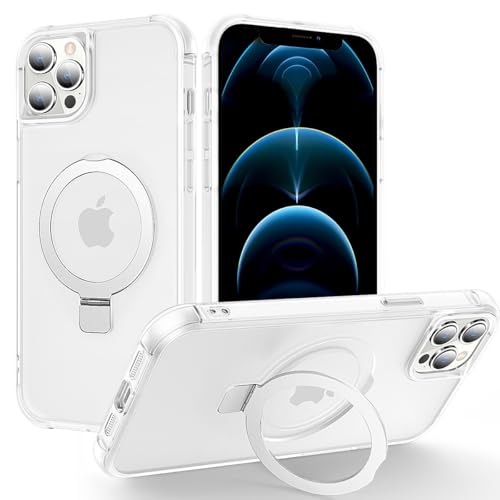 CHAOFEnG Magnetische Schutzhülle für iPhone 12 Pro Max, mit Ständer, militärische Qualität, Falltest, kompatibel mit Magneten, Ring, durchscheinend, schlank, harte Rückseite, weicher Rand, Weiß CHAOFEnG Magnetische Schutzhülle für iPhone 12 Pro Max, mit Ständer, militärische Qualität, Falltest, kompatibel mit Magneten, Ring, durchscheinend, schlank, harte Rückseite, weicher Rand, Weiß von CHAOFEnG